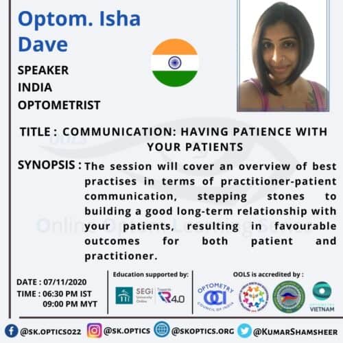 Online Optom Learning Series (OOLS) Sessions