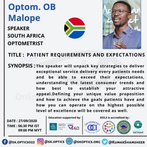 Online Optom Learning Series (OOLS) Sessions